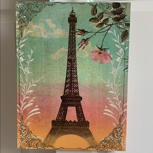 Papaya Eiffel Tower Print